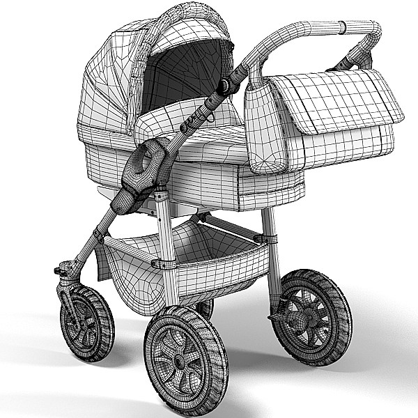 3d 3ds perambulator baby mother - perambulator  baby mother weel chair carrige stroller bugg... by archstyle